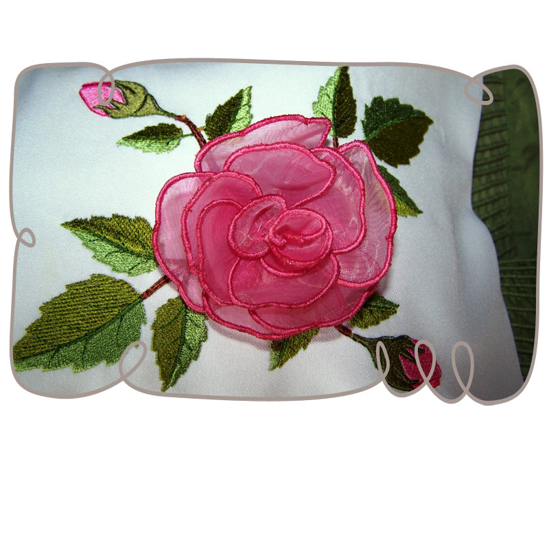 Rose Border Pillow