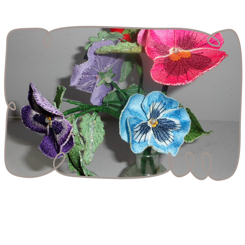 3D Blue Pansy