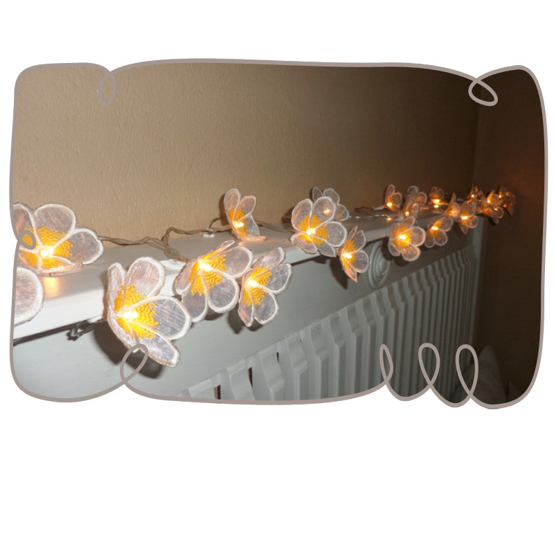3D Frangipani String Lights