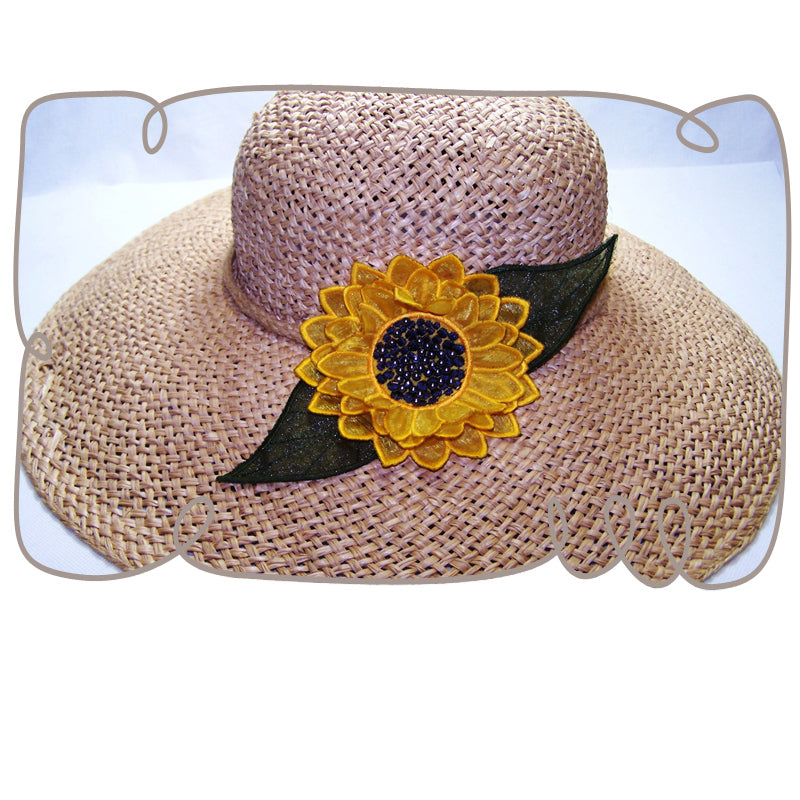3D Sunflower Fabric Flower