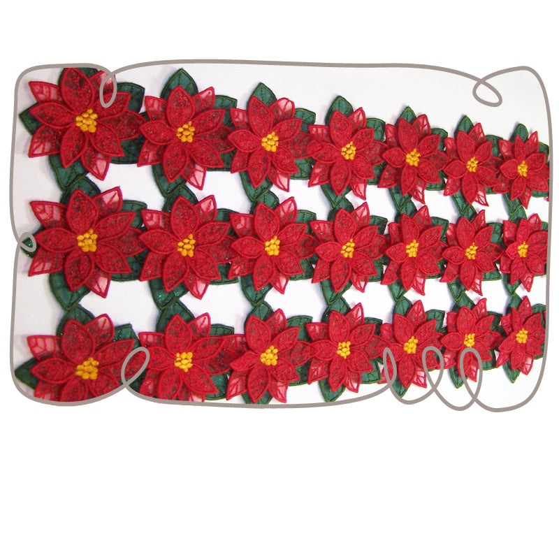 3D Poinsettia Runner