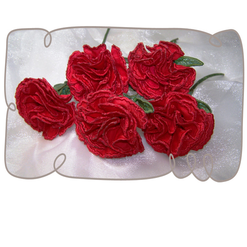 3D Carnation Fabric Flower