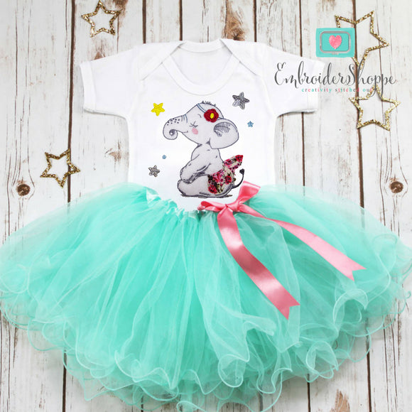 Circus Elephant Raw Edge Applique