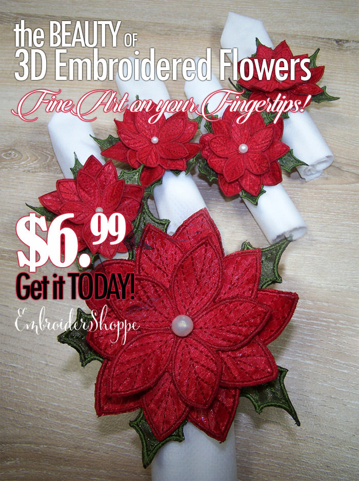Poinsettia Napkin Ring