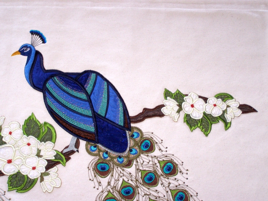 Peacocks Iron On Applique