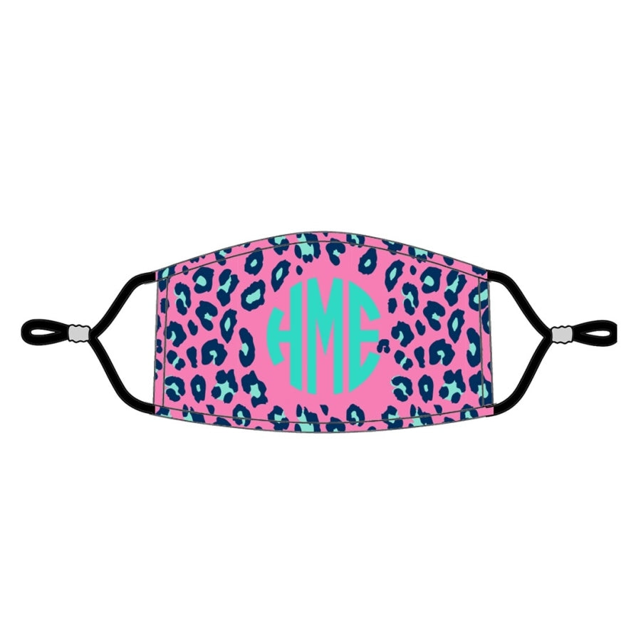 Hot Pink Leopard Personalized Adult Adjustable Mask