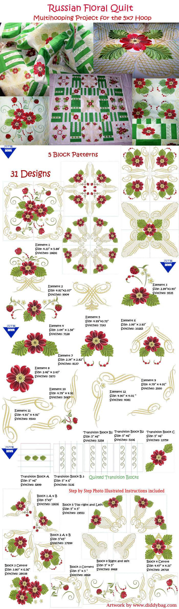 Russian Floral Quilt