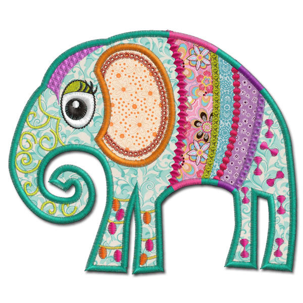 Crazy Elephant Applique