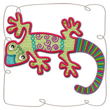 Crazy Gecko Applique