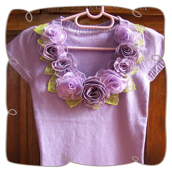 3D Purple Rose Cardigan