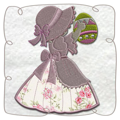 Sunbonnet With Egg Applique
