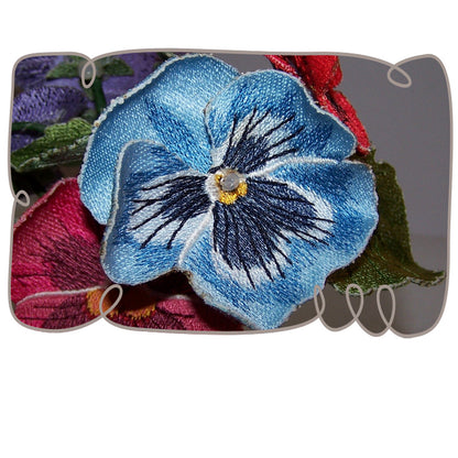 3D Blue Pansy