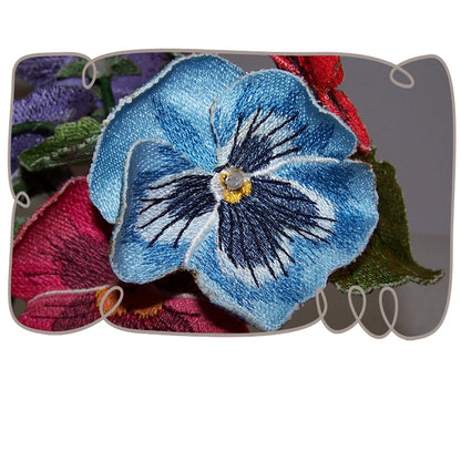 3D Blue Pansy