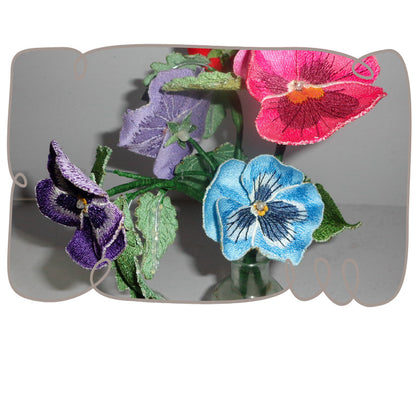 3D Blue Pansy