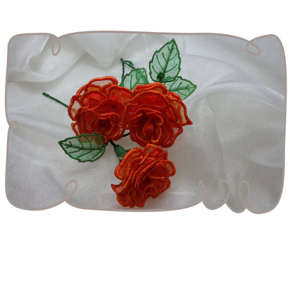 3D Organza Rose Large