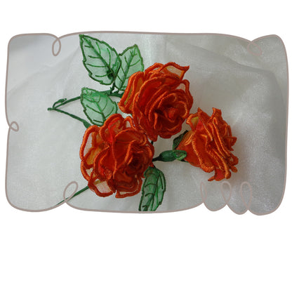 3D Organza Rose Large