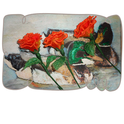 3D Organza Rose Large