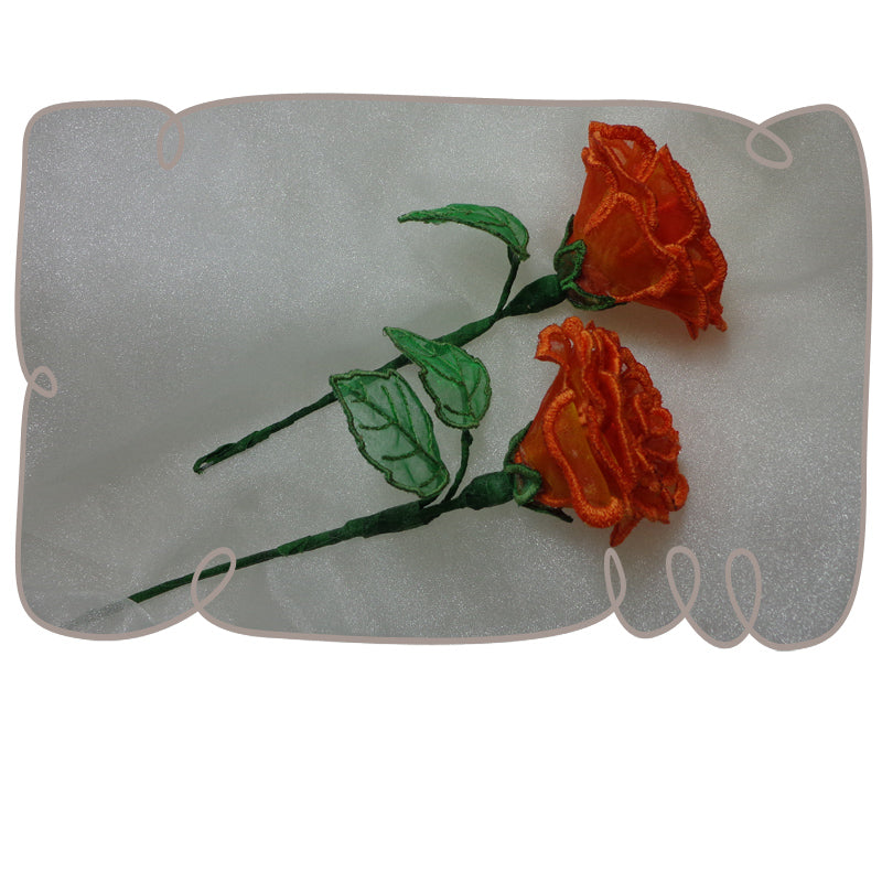 3D Organza Rose Large