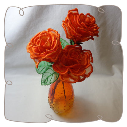 3D Organza Rose Large