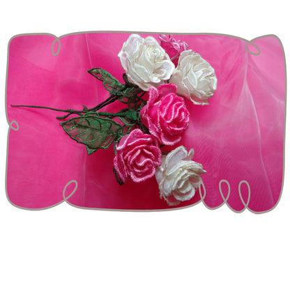 3D Organza Rose Small
