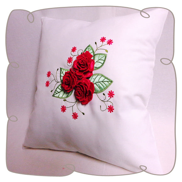 Satin Roses with Leaves