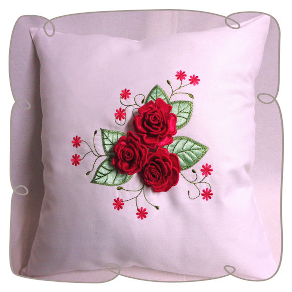 Satin Roses with Leaves