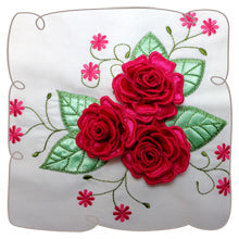 Satin Roses with Leaves