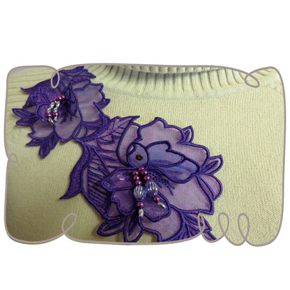 Iron on Flower 2 Large Neckline