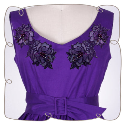 Iron on Flower 2 Medium Neckline