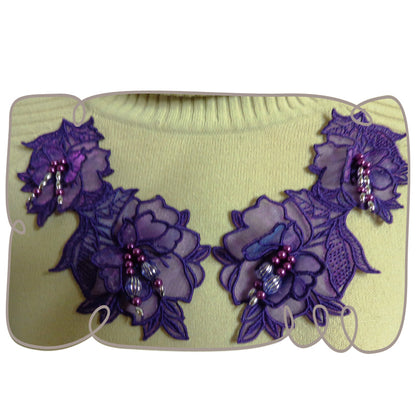 Iron on Flower 2 Medium Neckline