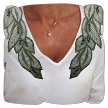 Iron on Leaves Large Neckline