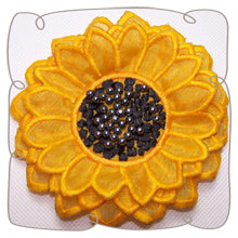 3D Sunflower Fabric Flower