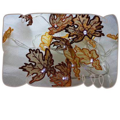 3D Organza Leaves String Lights