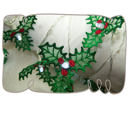 3D Holly String Lights