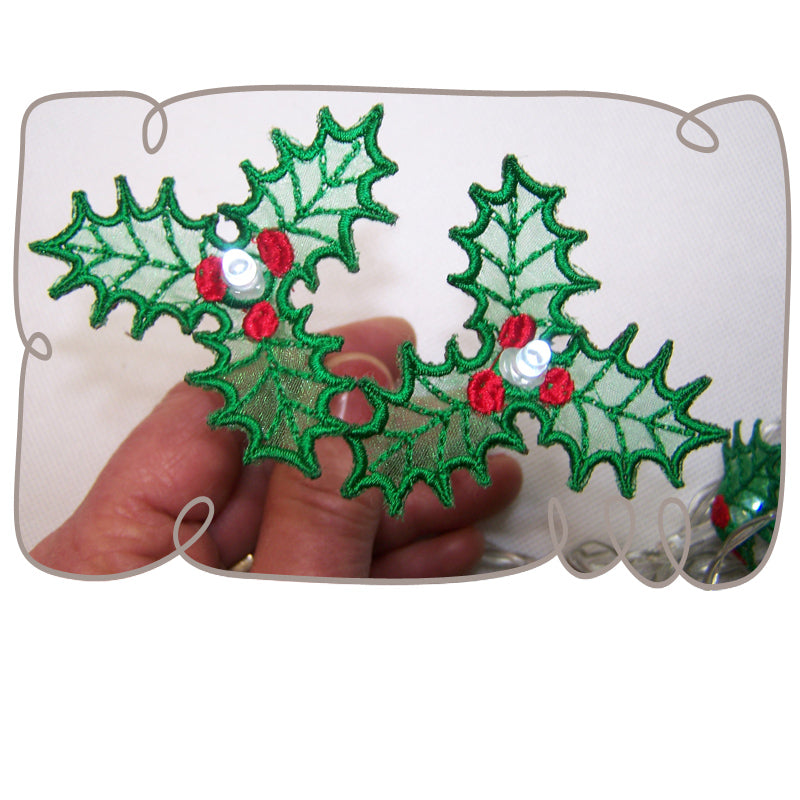 3D Holly String Lights