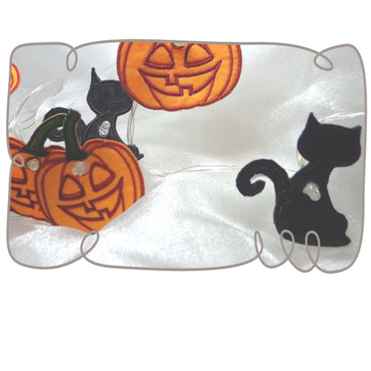 Black Cat and Pumpkin String Lights