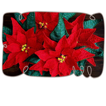 3D Poinsettia Fabric Flower