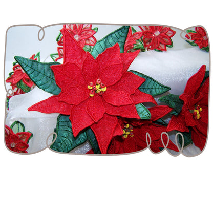 3D Poinsettia Fabric Flower