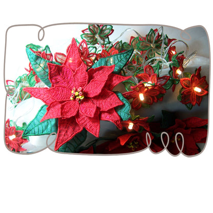 3D Poinsettia Fabric Flower