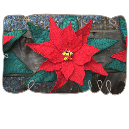 3D Poinsettia Fabric Flower