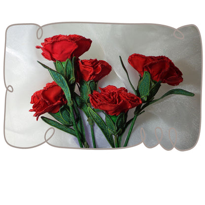 3D Carnation Fabric Flower