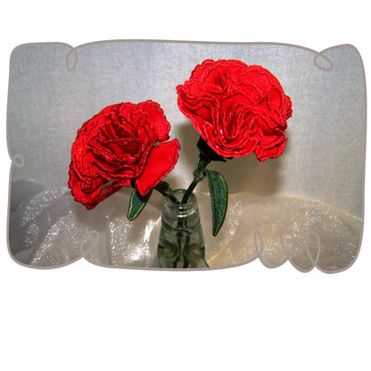 3D Carnation Fabric Flower