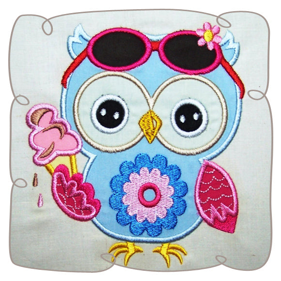 Nancy Owl Eating Ice Cream