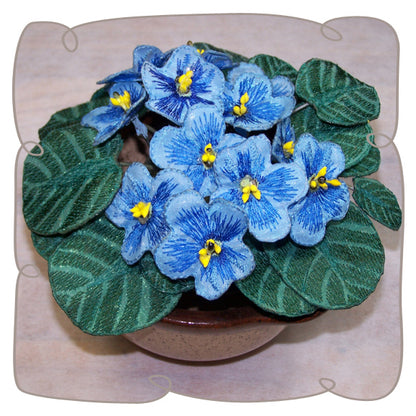 Fabric Blue African Violet