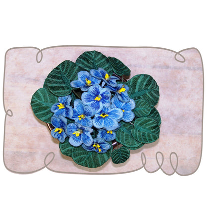 Fabric Blue African Violet