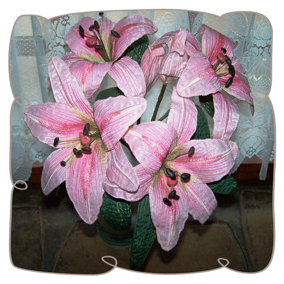 Fabric Pink Saint Joseph Lily