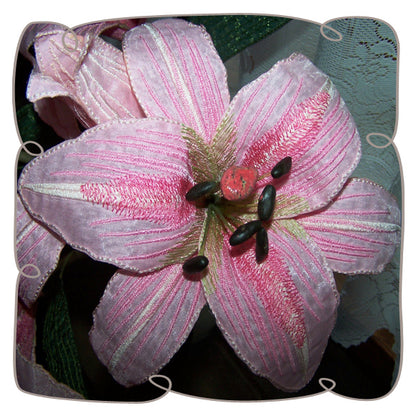 Fabric Pink Saint Joseph Lily