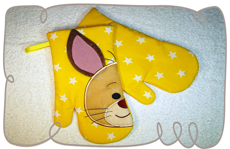 Bunny Oven Gloves Large