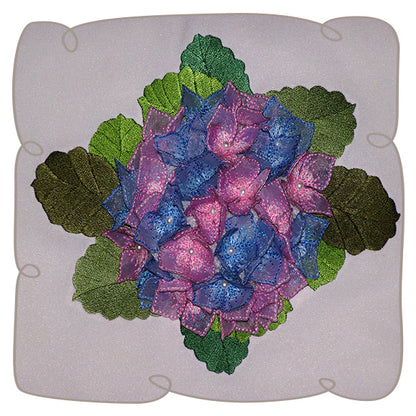 Hydrangea Fabric Flower Pillow
