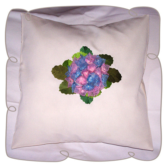 Hydrangea Fabric Flower Pillow